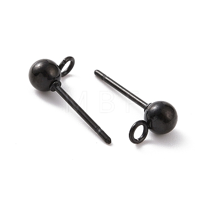 304 Stainless Steel Ball Stud Earring Findings X-STAS-G099-09B-1