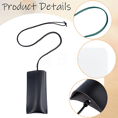 2Pcs 2 Colors PU Leather Glasses Storage Bags ABAG-CN0001-84-1