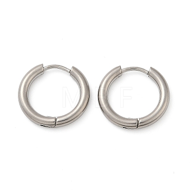 202 Stainless Steel Huggie Hoop Earrings EJEW-F111A-16mm-P-1