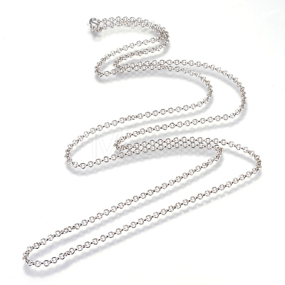 Iron Rolo Chains Necklace Making LS-MAK-R015-75cm-P-1