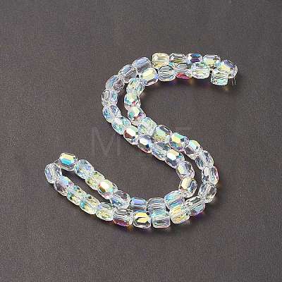 Electroplate Opaque Glass Beads GLAA-F108-10A-18-1