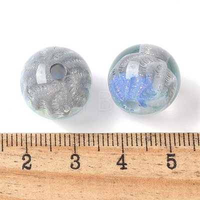 Two Tone Transparent Acrylic Beads OACR-D304-02C-1