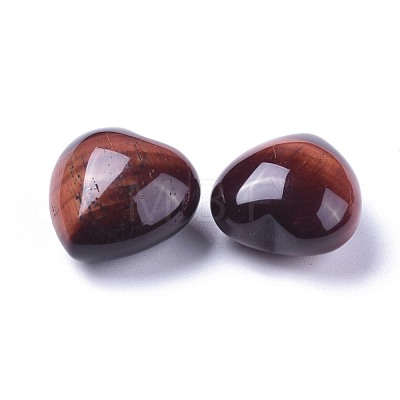 Natural Red Tiger Eye Heart Love Stone G-F659-B08-1