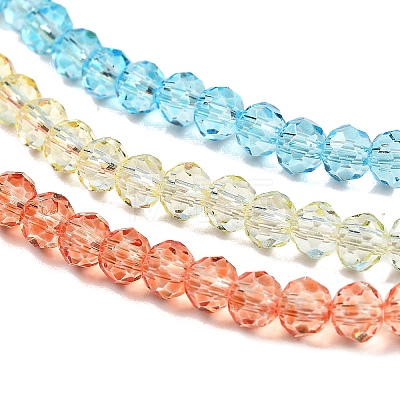 Transparent Painted Glass Beads Strands X1-DGLA-A034-T3mm-A13-1