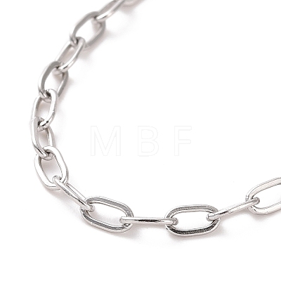304 Stainless Steel Cable Chain Bracelet for Men Women BJEW-E031-05I-P-1
