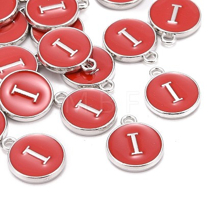 Platinum Plated Alloy Enamel Charms X-ENAM-S118-03I-P-1