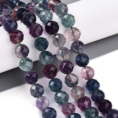 Natural Rainbow Fluorite Beads Strands G-T140-22C-1