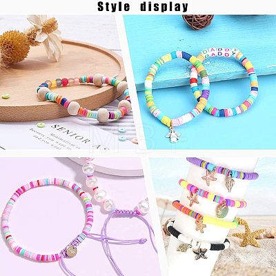 Handmade Polymer Clay Beads X-CLAY-R067-6.0mm-43-1