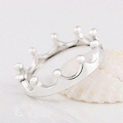 Crown 925 Sterling Silver Finger Rings WG18318-02-1