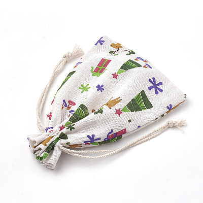 Polycotton(Polyester Cotton) Packing Pouches Drawstring Bags ABAG-S003-02E-1