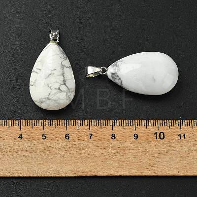 Natural Howlite Pendants GG-K002-09X-1