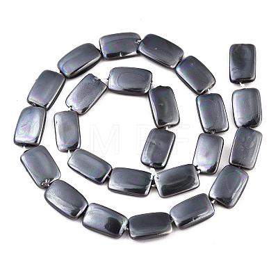 Electroplate Natural Freshwater Shell Beads Strands SHEL-R049-027E-1