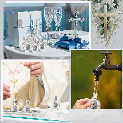 12Pcs Glass Empty Holy Water Bottles for Religious AJEW-GA0008-90B-AS-1