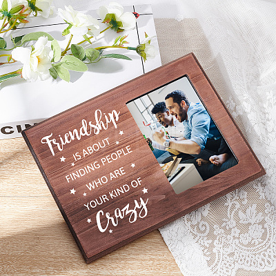 MDF Wood Photo Frames DIY-WH0231-068-1