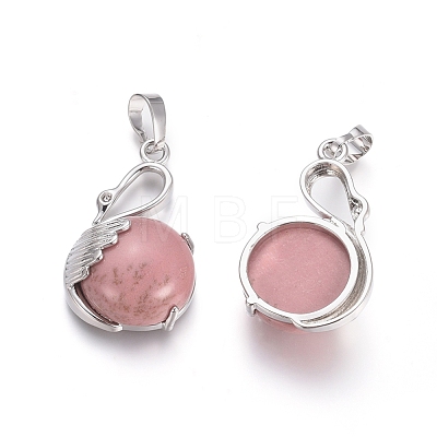 Natural Rhodochrosite Pendants G-L512-N07-1