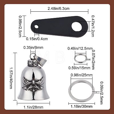 Gorgecraft DIY Motorcycle Bike Bell Making Kit for Lucky Keychain FIND-GF0003-65-1