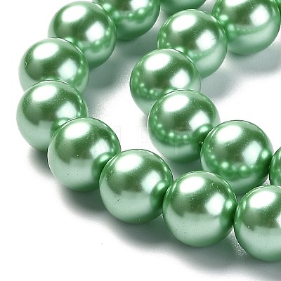 Eco-Friendly Dyed Glass Pearl Round Beads Strands HY-A002-12mm-RB008N-1