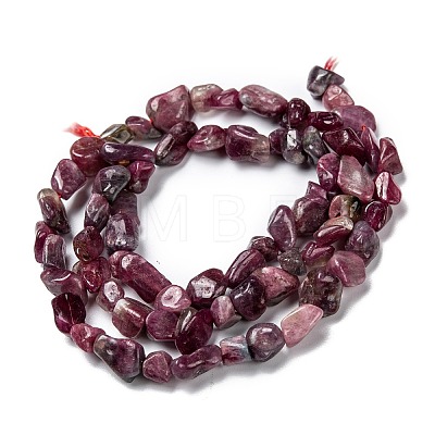 Natural Red Tourmaline Beads Strands G-G018-33-1