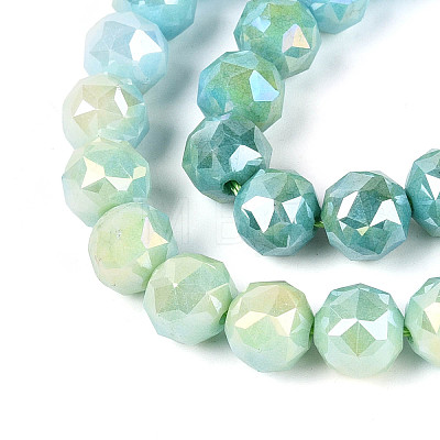Anti-Tarnish Electroplate Glass Beads Strands GLAA-N010-10mm-13-1