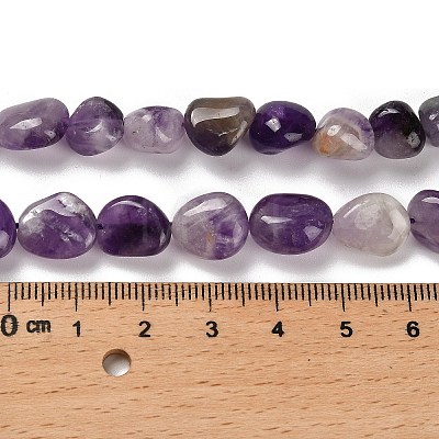 Natural Chevron Amethyst Beads Strands G-P497-01E-84-1