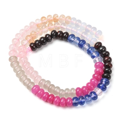 Glass & Natural White Shell & Dyed Howlite Beads Strands G-Z135-C09-2X4MM-1