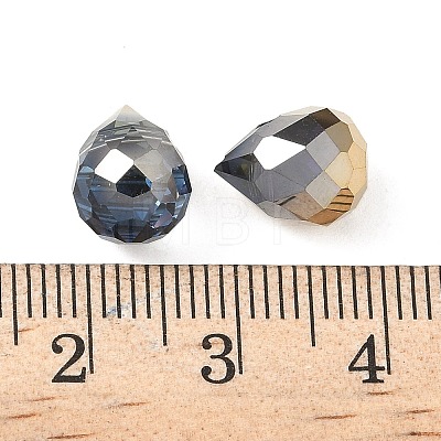 Electroplated Glass Beads GLAA-K062-01A-FR10-1