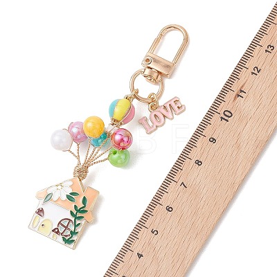 Alloy Enamel Pendant Decoration HJEW-JM04801-1