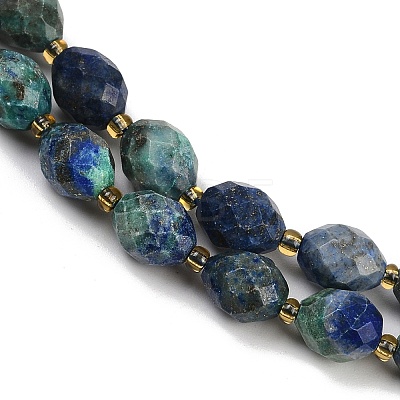 Natural Chrysocolla and Lapis Lazuli Beads Strands G-N342-149I-24-1
