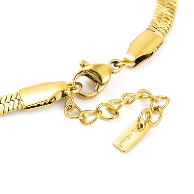 Ion Plating(IP) 304 Stainless Steel Herringbone Chain Bracelets for Women BJEW-A013-02B-G-1