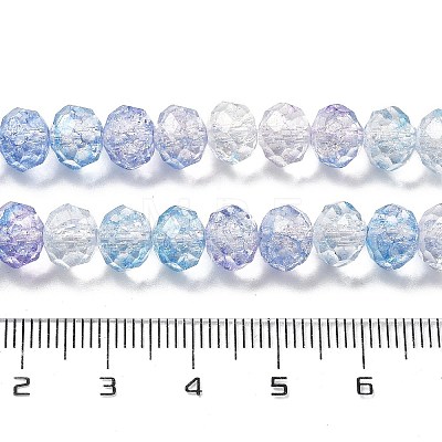 Transparent Crackle Glass Beads Strands CCG-L050-01A-08-1