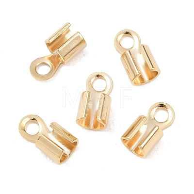 Brass Folding Crimp Ends KK-C163-08G-1