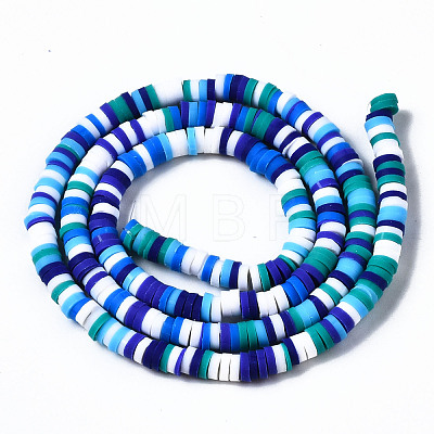 Handmade Polymer Clay Beads Strands CLAY-R089-4mm-102-1