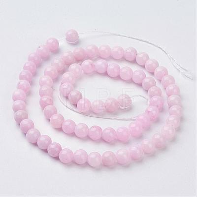 Natural Mashan Jade Round Beads Strands G-D263-6mm-XS23-1