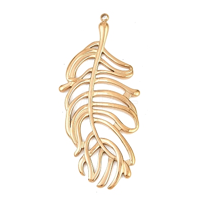 Hollow 304 Stainless Steel Pendants STAS-Z194-03G-01-1