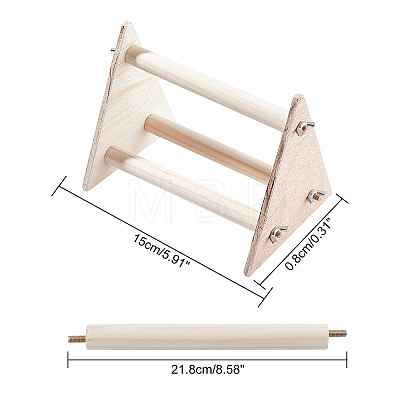 Wooden Parrot Standing frame DIY-WH0190-39-1
