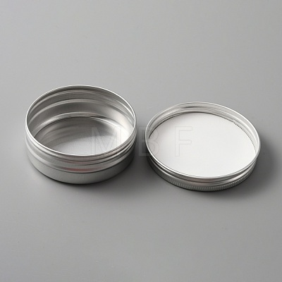 Aluminium Shallow Round Candle Tins AJEW-WH0312-58A-1