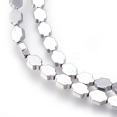 Electroplated Non-magnetic Synthetic Hematite Beads Strands G-P392-D04-1