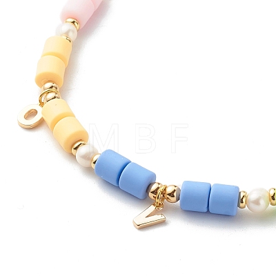 Polymer Clay Beaded Necklaces NJEW-JN03621-01-1