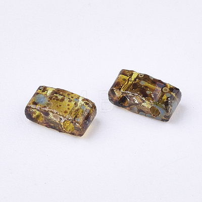 2-Hole Transparent Glass Seed Beads SEED-S023-30B-20-1