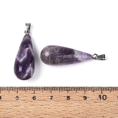 Natural Amethyst Pendants G-N360-08P-04-1