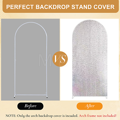 Fiber Wedding Arch Cover AJEW-WH20096-70B-1