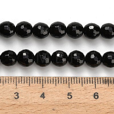 Natural Black Tourmaline Beads Strands G-H329-D02-6mm-1