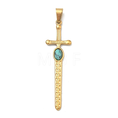 304 Stainless Steel Big Pendants STAS-F336-20G-1