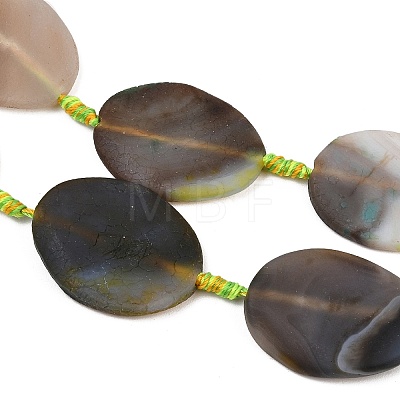 Natural Banded Agate Beads Strands G-P605-L02-01A-1