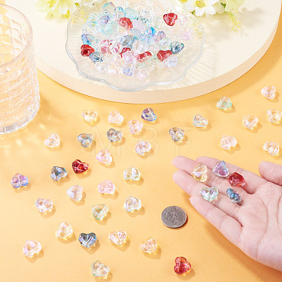 110Pcs 11 Colors Transparent Glass Beads GLAA-TA0004-41-1