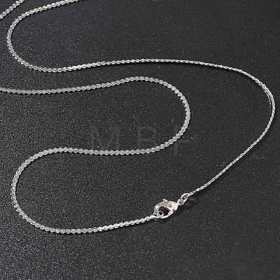 1.5mm Rack Plating Brass Serpentine Chain Necklaces for Women Men MAK-L044-12P-1