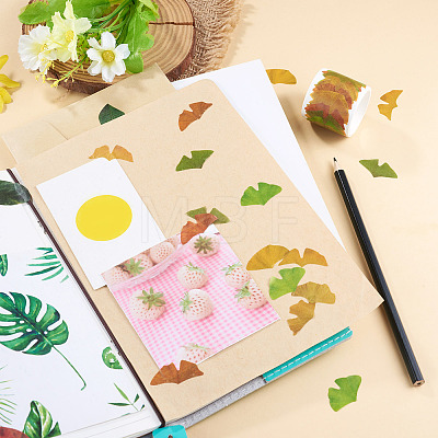 Autumn Leaf Paper Tape Stickers for Card Making DIY-TAC0032-23B-1