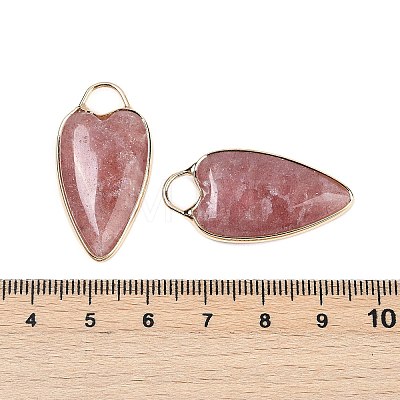 Natural Strawberry Quartz Pendants G-G193-02G-03-1