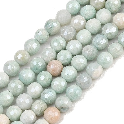 Natural Amazonite Beads Strands G-O164-02-6mm-1