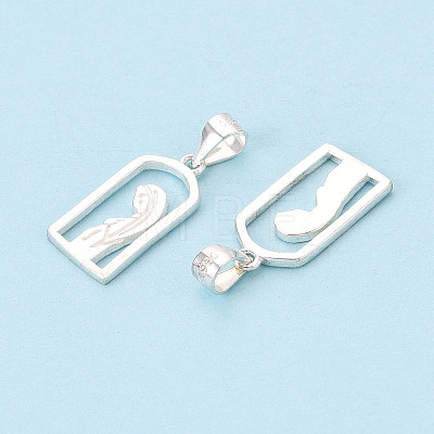 925 Sterling Silver Arch Shape with Virgin Pendants STER-N016-120S-1